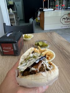 Eating Falafel