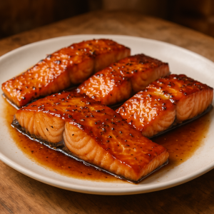 Honey Garlic Glazed Salmon made by Darren Klugman