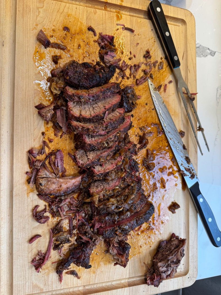 Hickory-Smoked Brisket with Caramelized Onion Broth