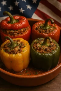 Rainbow Stuffed Bell Peppers