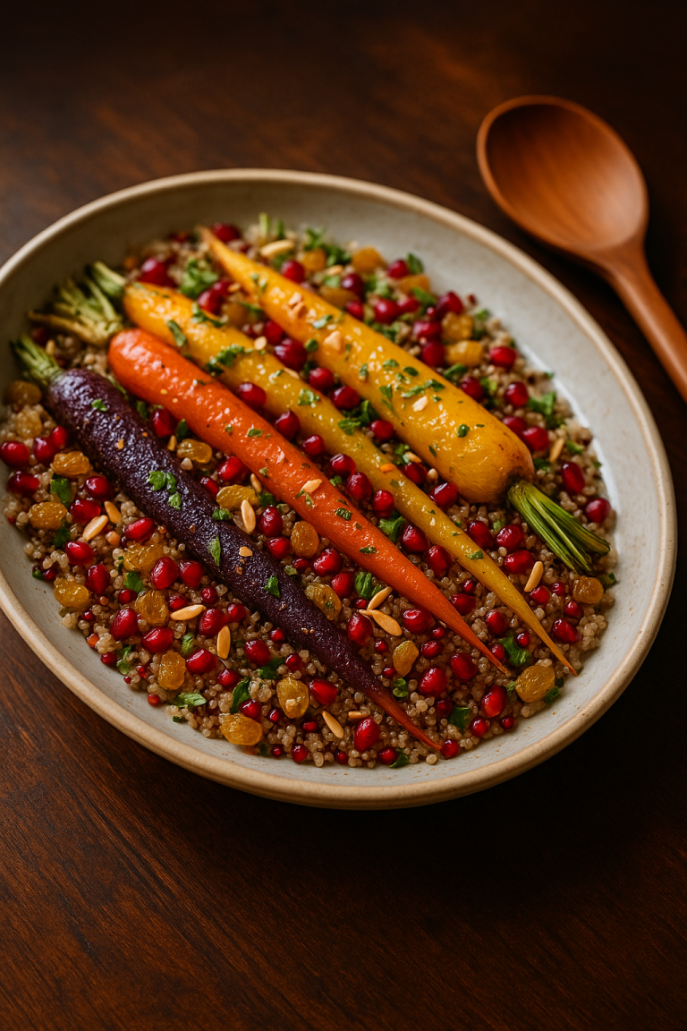Colorful Carrot & Quinoa Salad with Citrus-Mint Drizzle